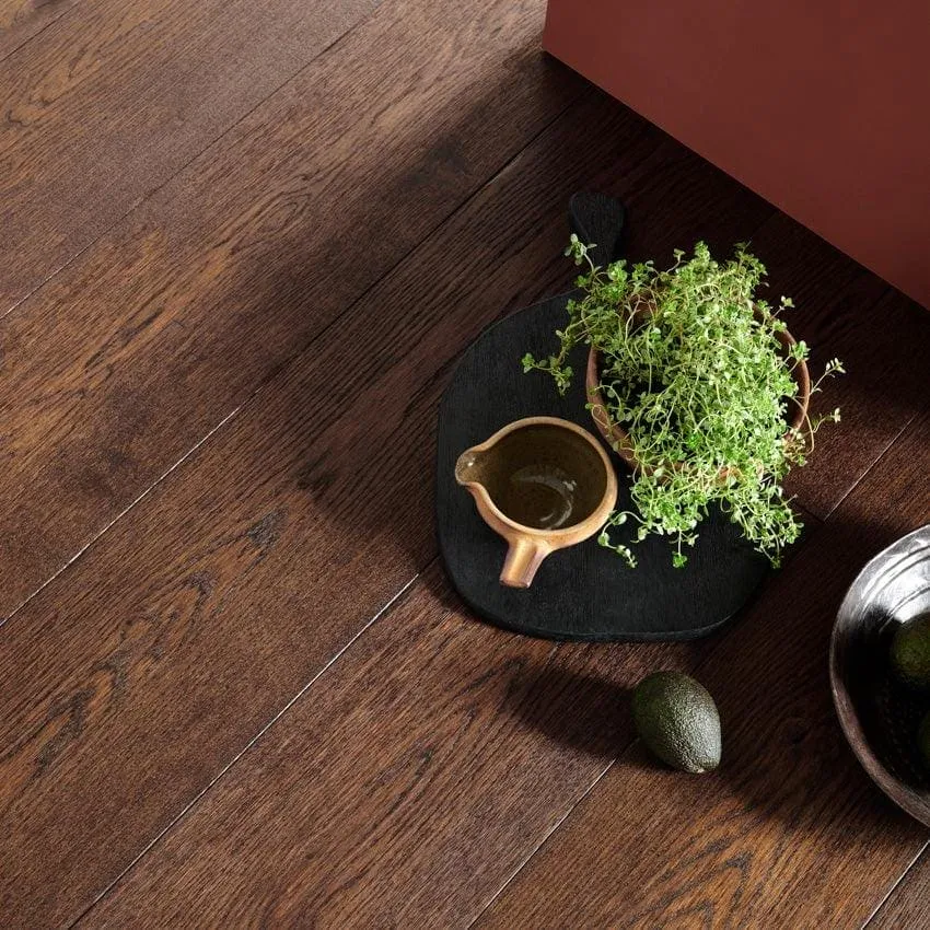 Chepstow Distressed Charcoal Oak 240mm wide