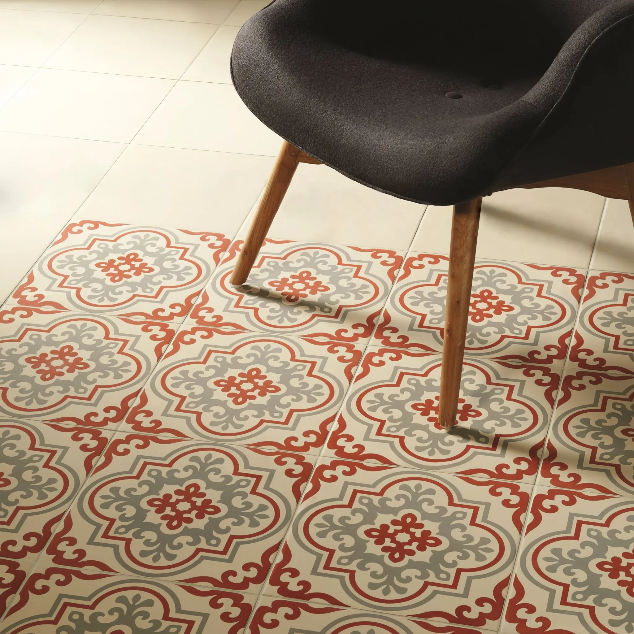 Co-ordinating Plain Colour Tile White