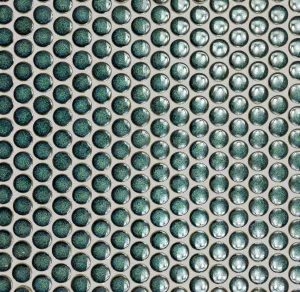 Copenhagen Penny Round Dark Green Mosaic