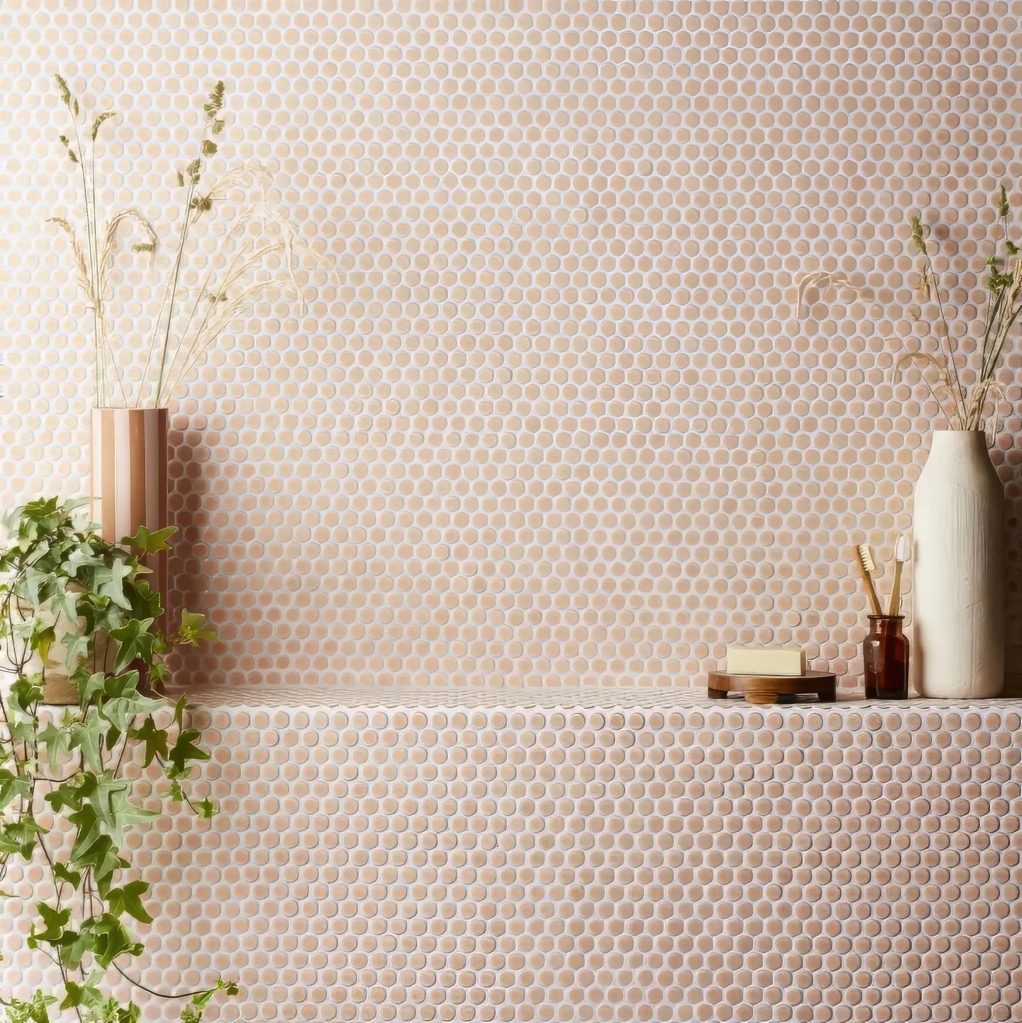 Copenhagen Penny Round Pink Mosaic