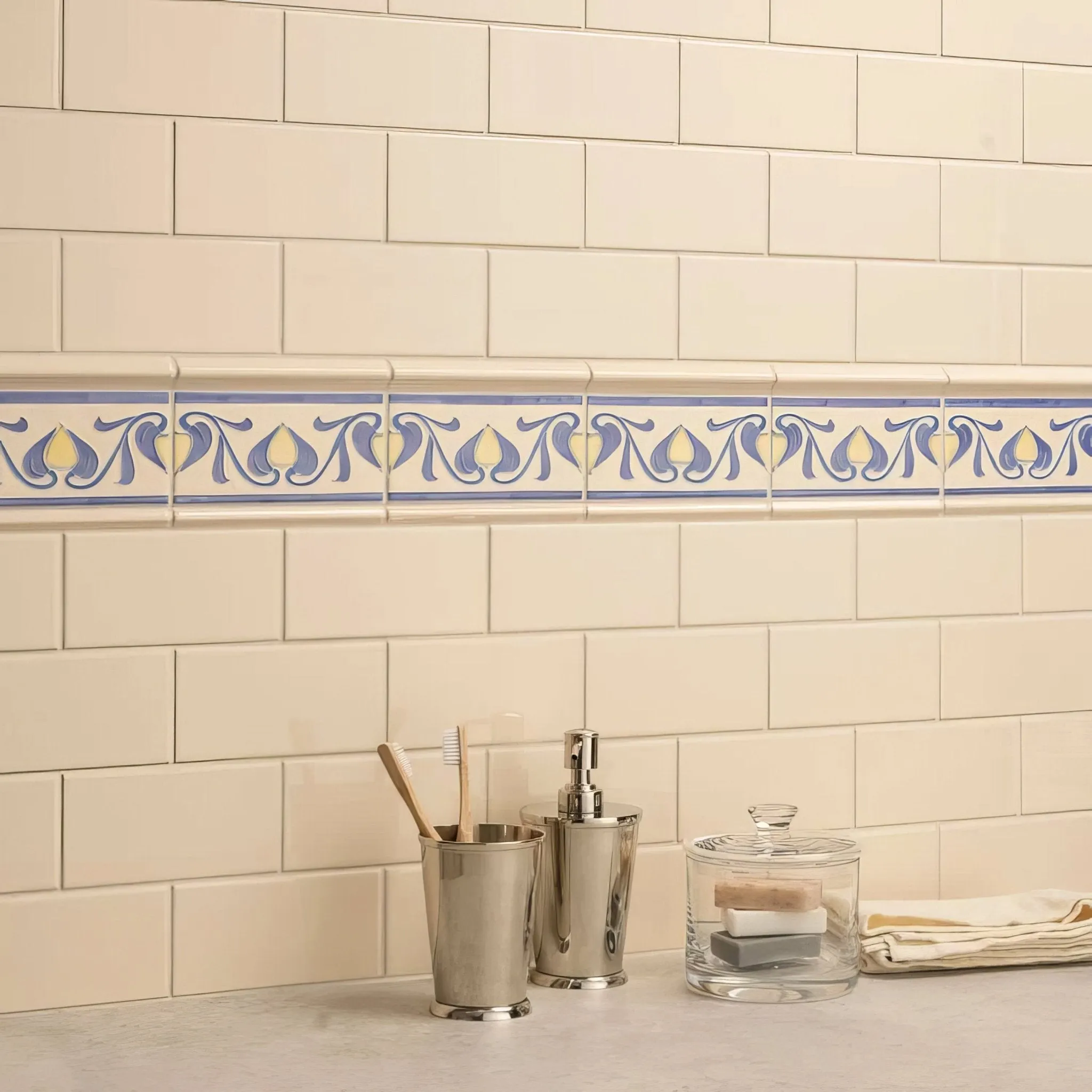 County White Half Tile