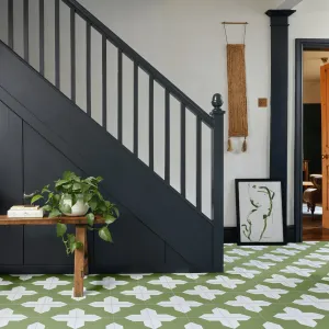 Crosses Forest Green Porcelain Tile