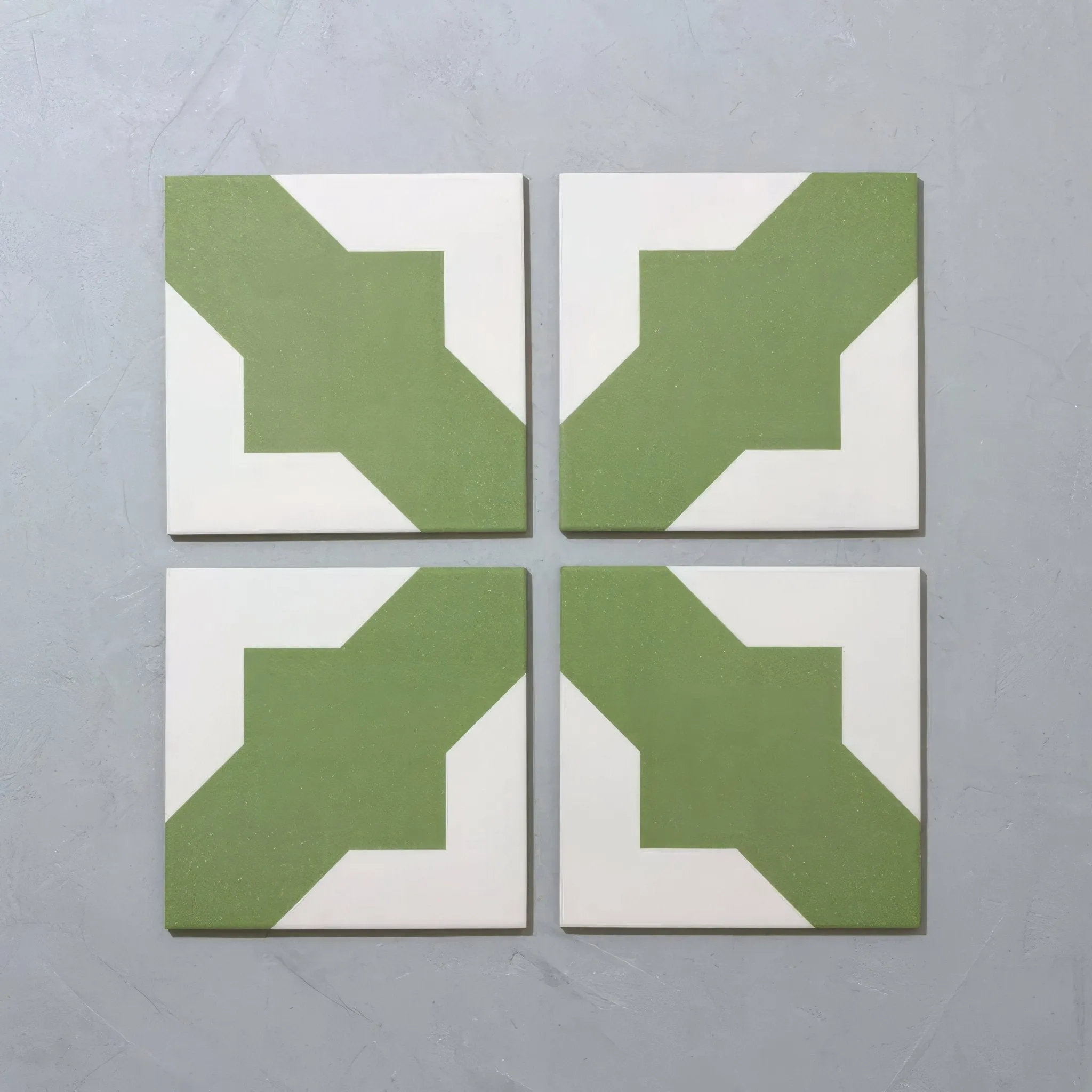 Crosses Forest Green Porcelain Tile