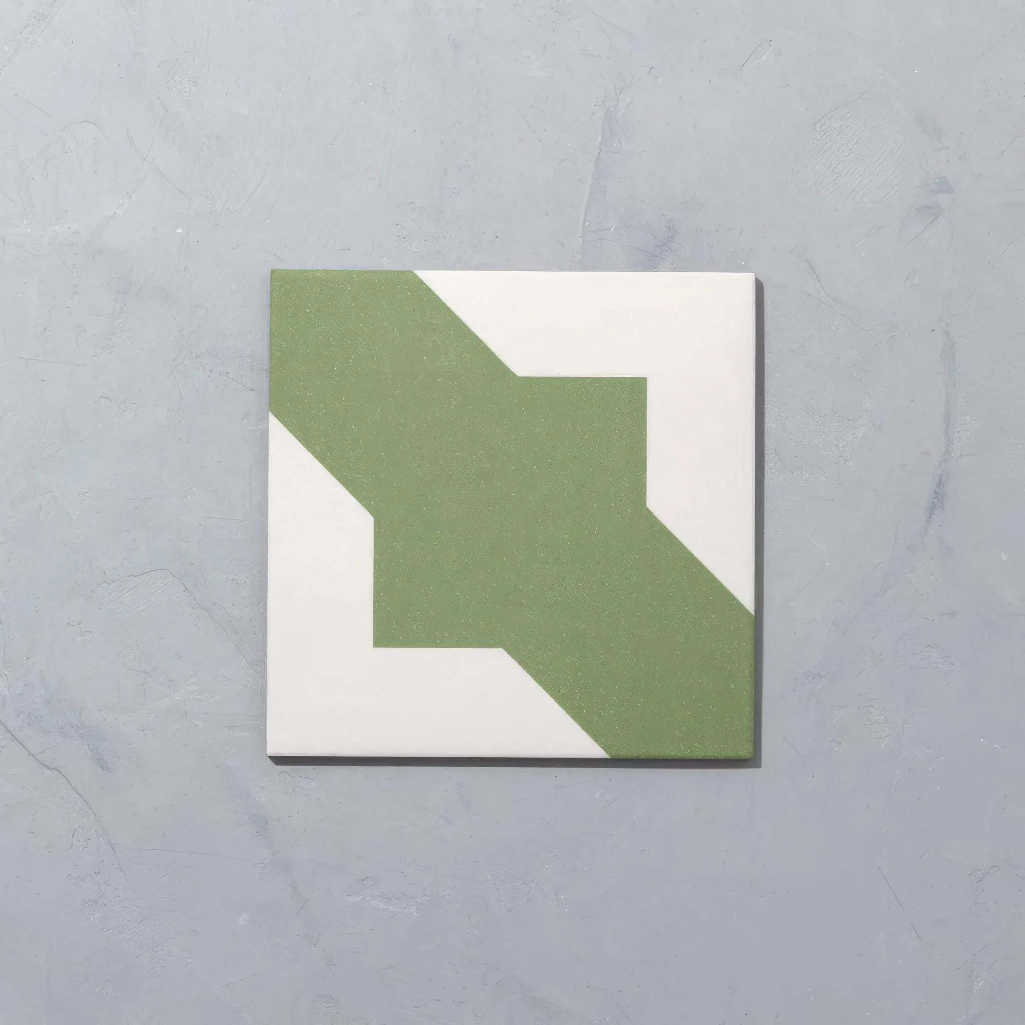 Crosses Forest Green Porcelain Tile