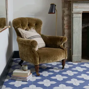 Crosses Navy Porcelain Tile