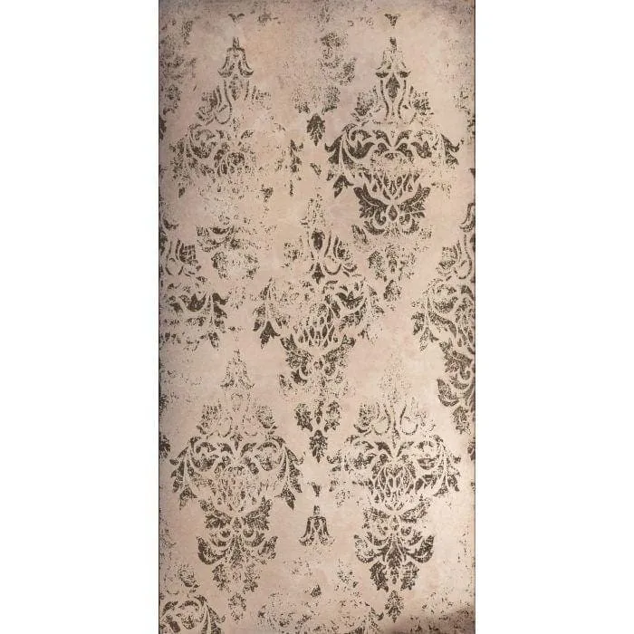 Damask Distressed Rose Gold