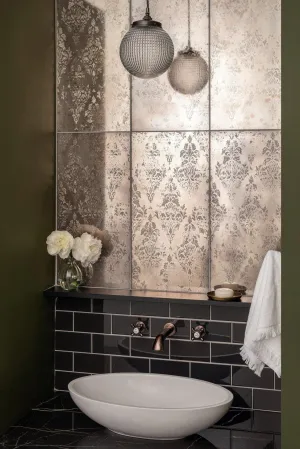 Damask Distressed Rose Gold