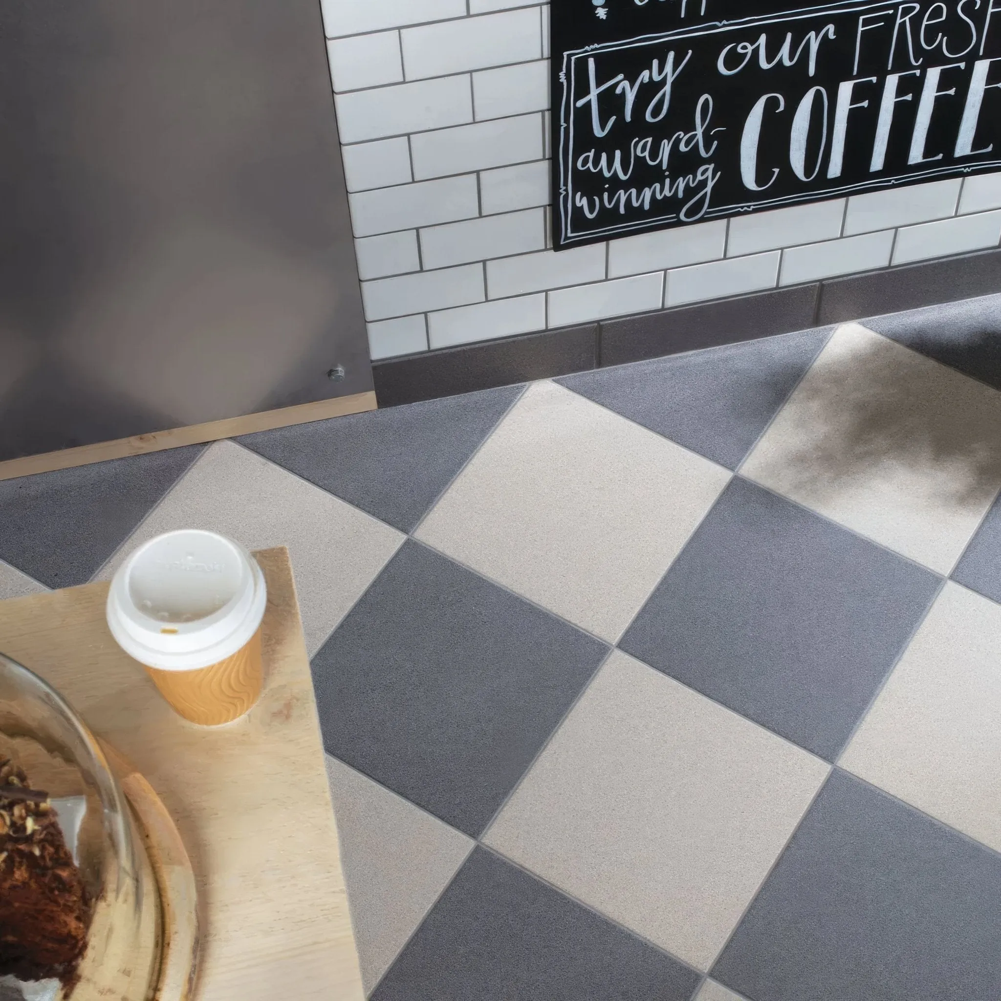 Dark Grey Flat Quarry Tile 148x148x9mm