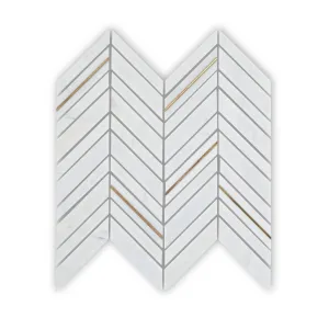 East Hampton White Chevron Mosaic