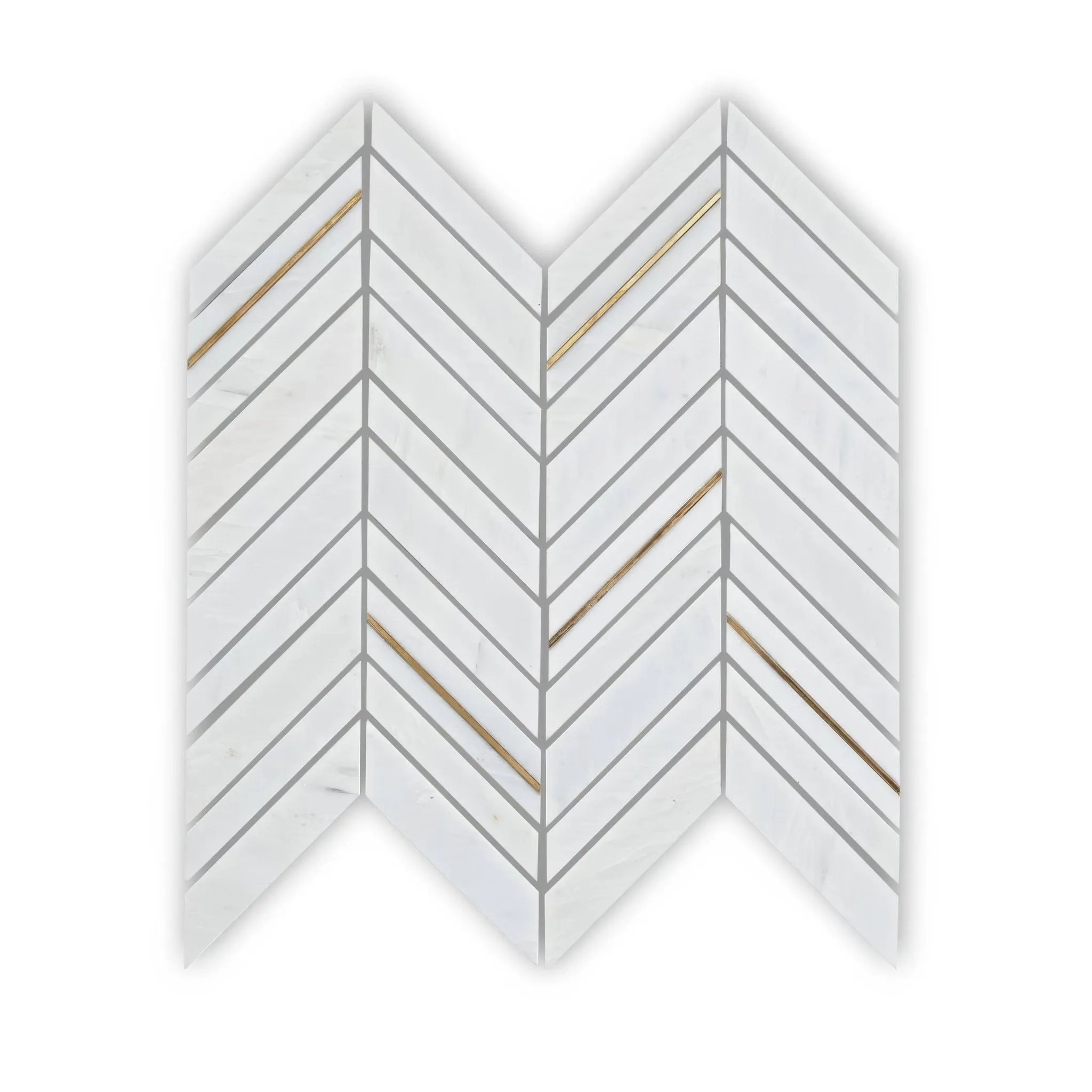 East Hampton White Chevron Mosaic