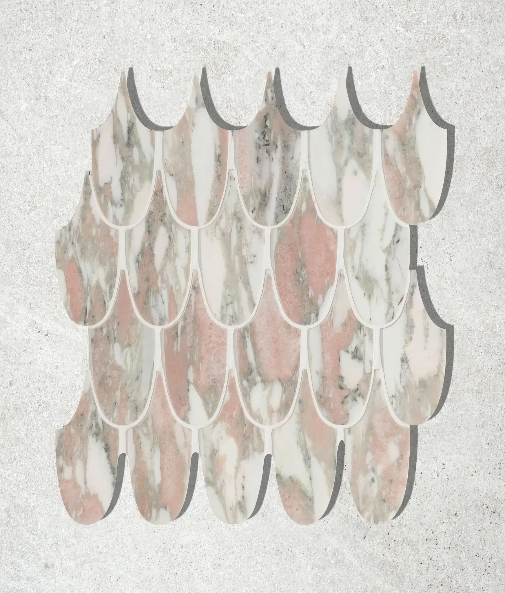 East Java Flamingo Marble Plume Mosaic