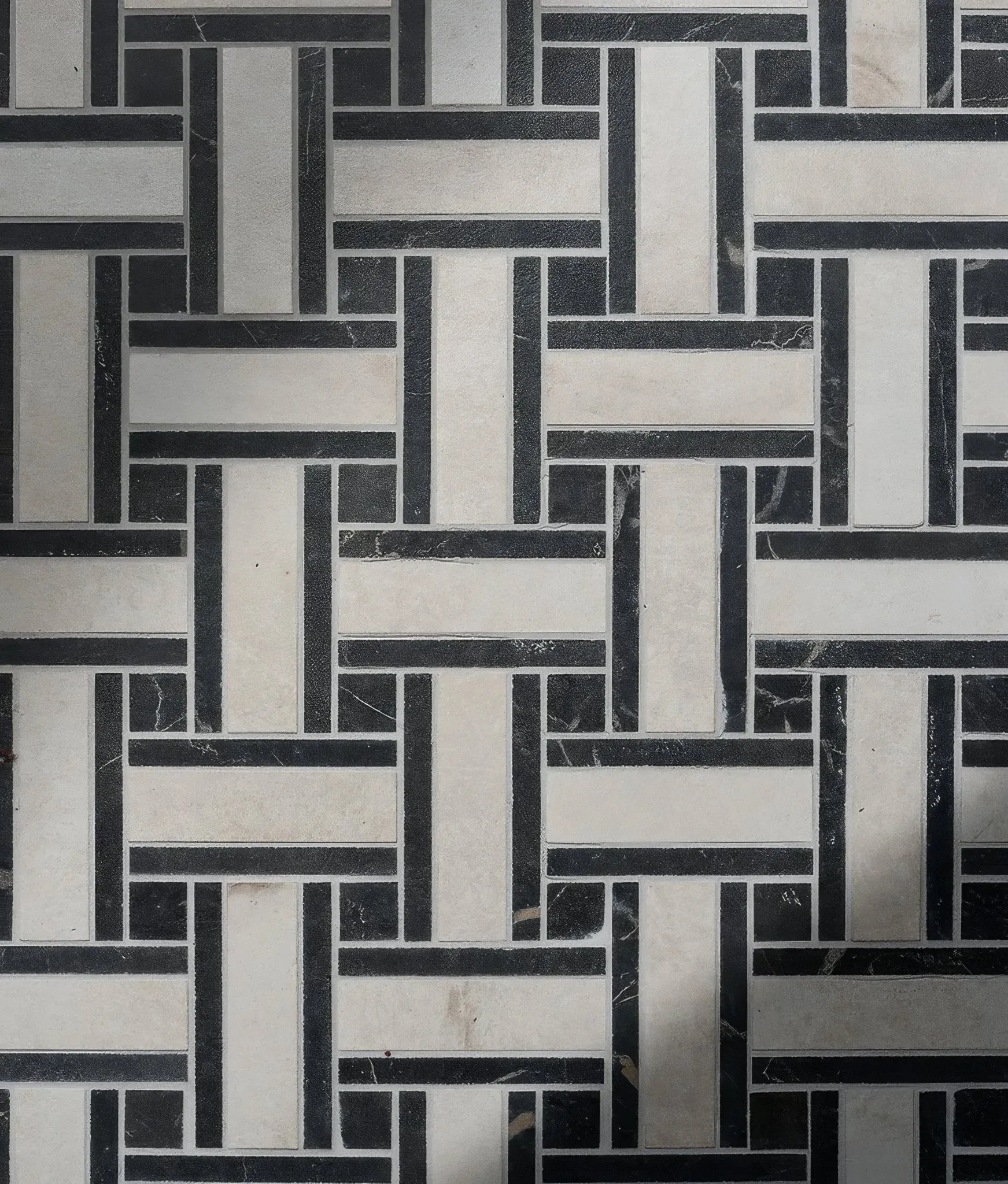 East Village Porcelain Basketweave Bianco