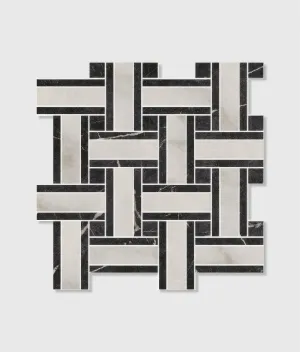 East Village Porcelain Basketweave Bianco