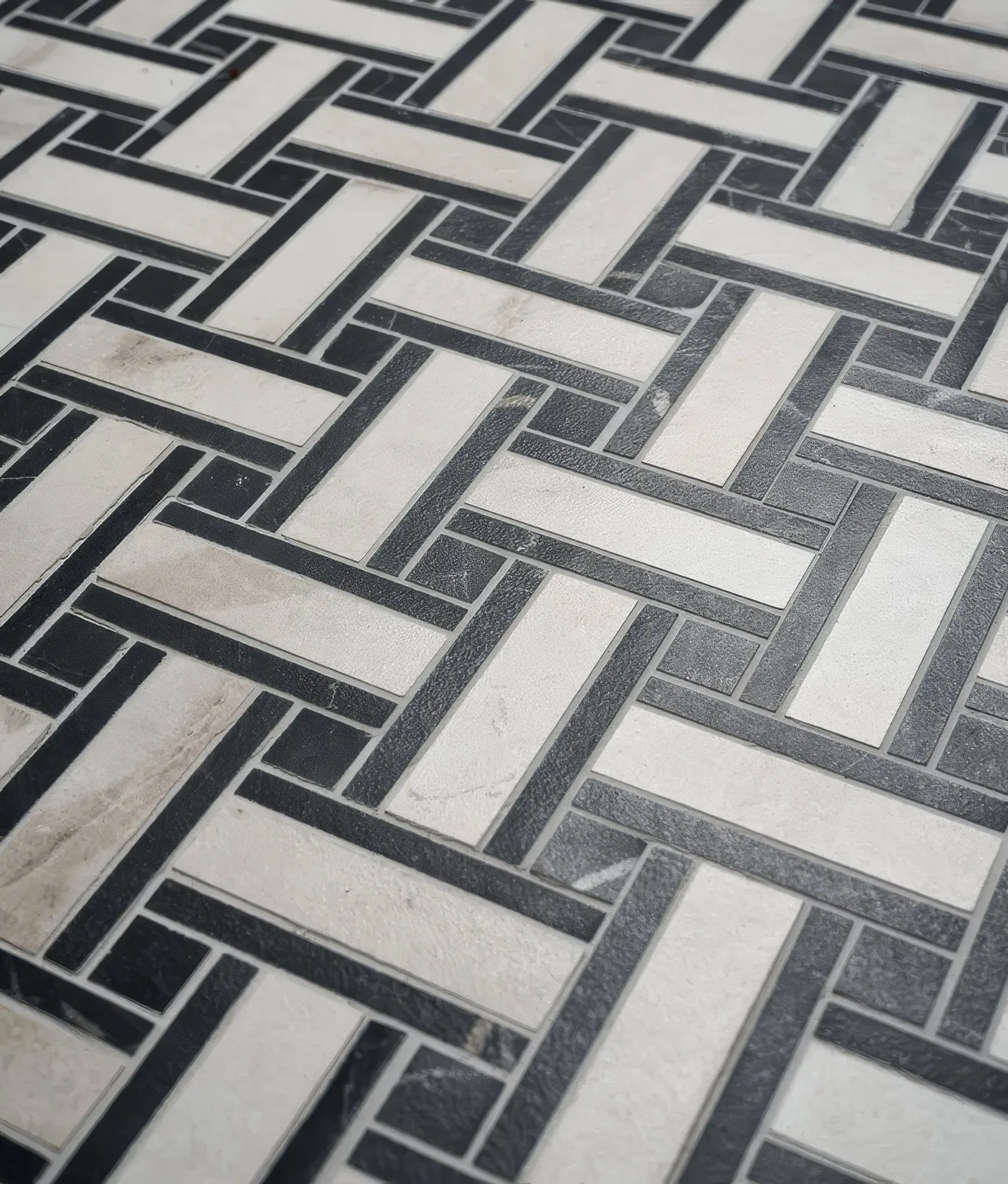 East Village Porcelain Basketweave Bianco