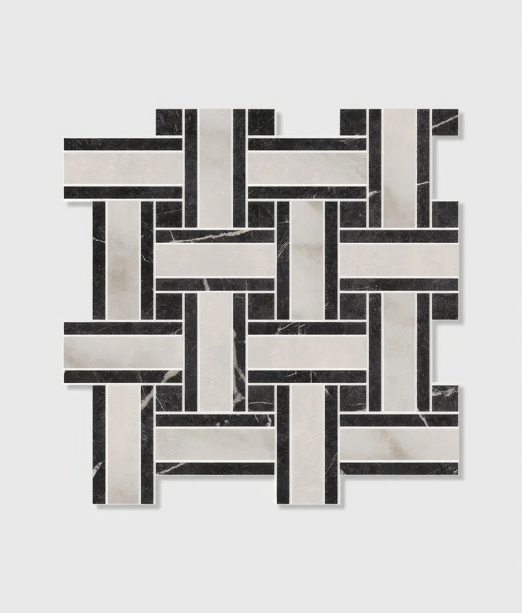 East Village Porcelain Basketweave Bianco
