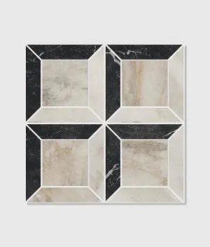 East Village Porcelain Quadrant Mosaic Oro