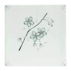 English Delft Charcoal Blossom