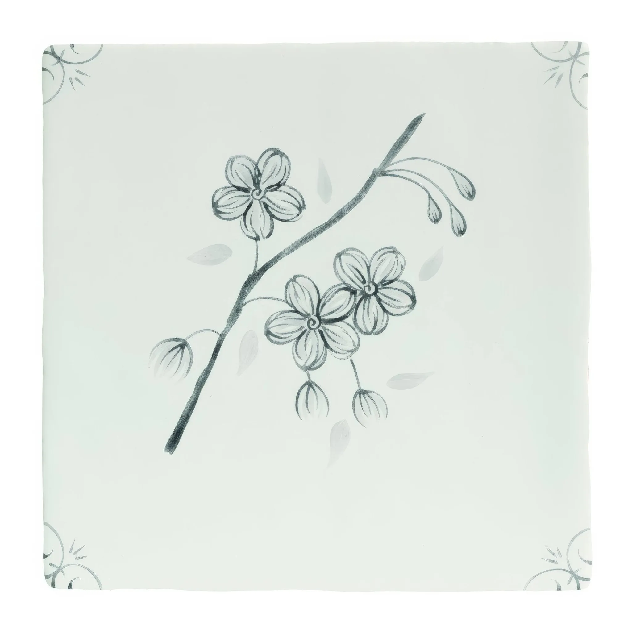 English Delft Charcoal Blossom