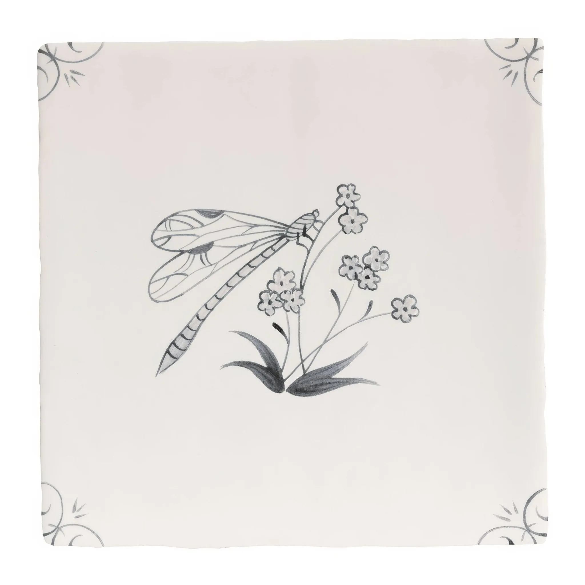 English Delft Charcoal Dragonfly