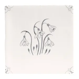 English Delft Charcoal Snowdrop