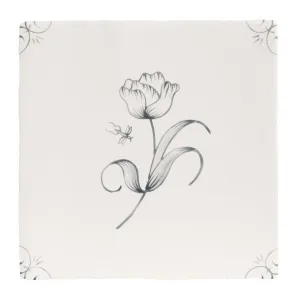 English Delft Charcoal Tulip