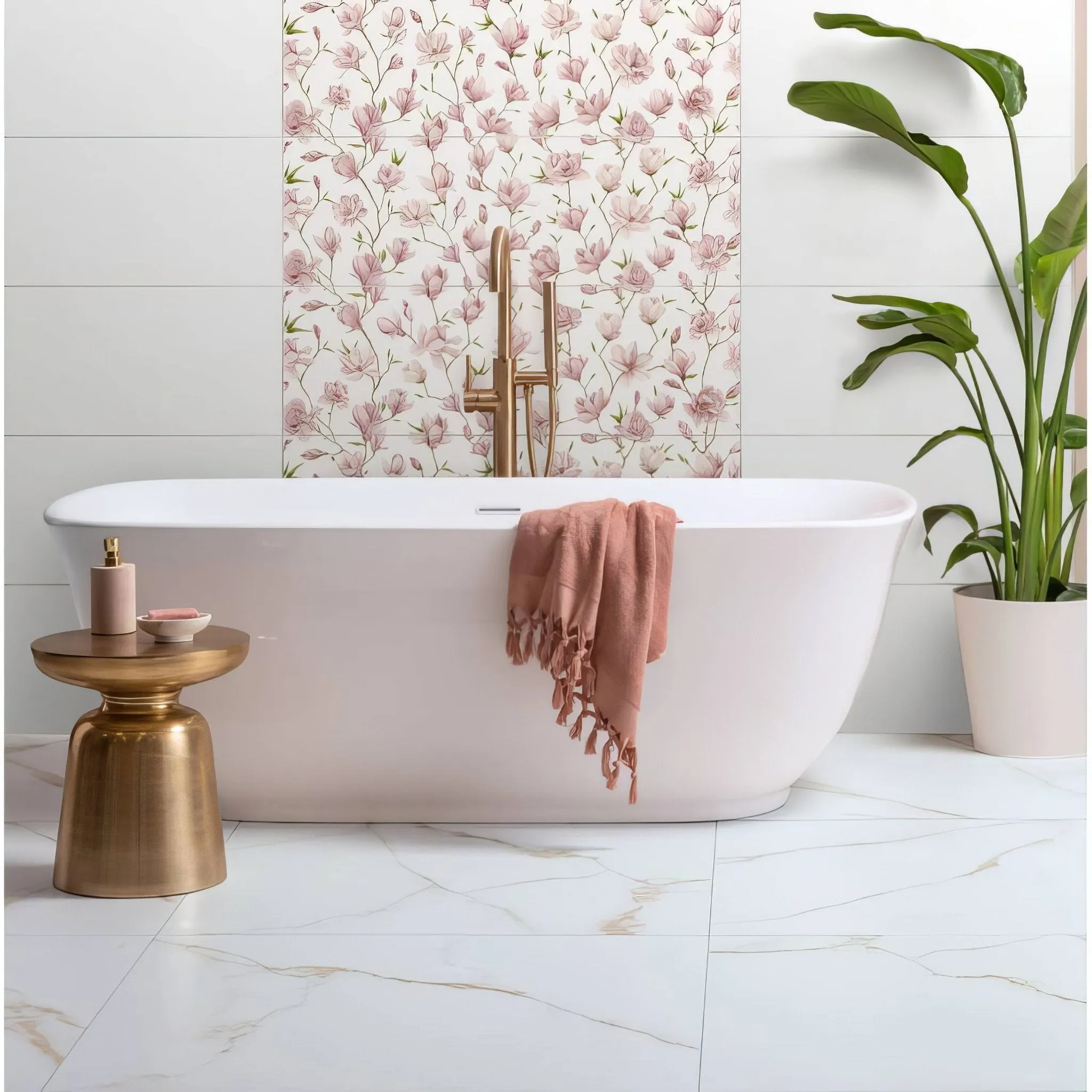 English Garden Magnolia Single Tile