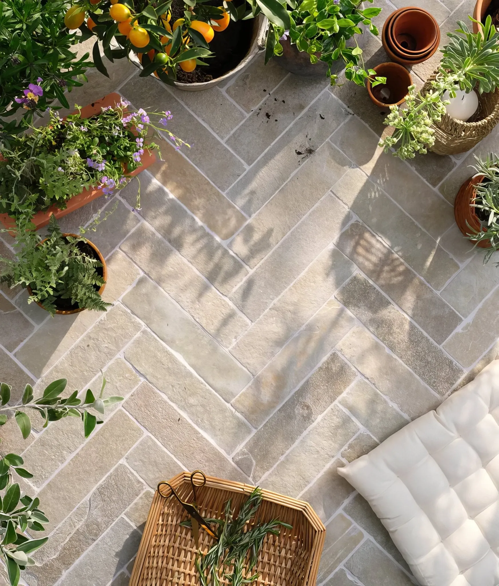 Farley Limestone Seasoned Finish Parquet