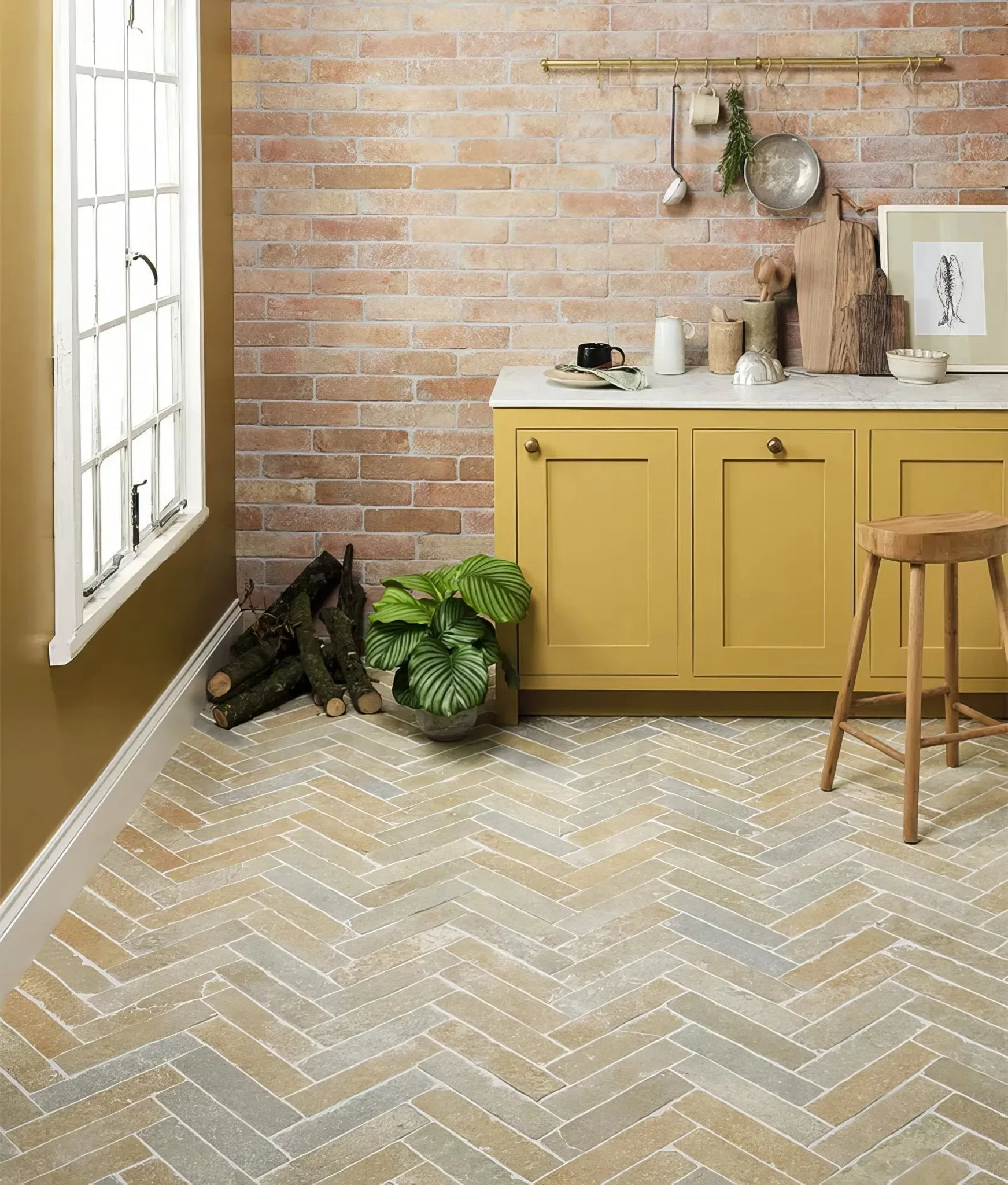 Farley Limestone Seasoned Finish Parquet