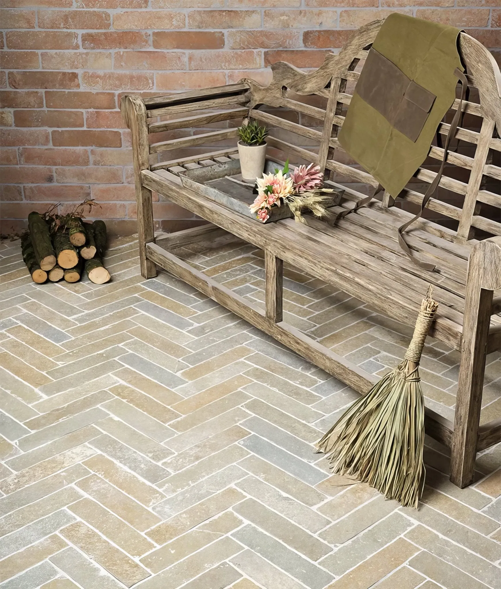 Farley Limestone Seasoned Finish Parquet