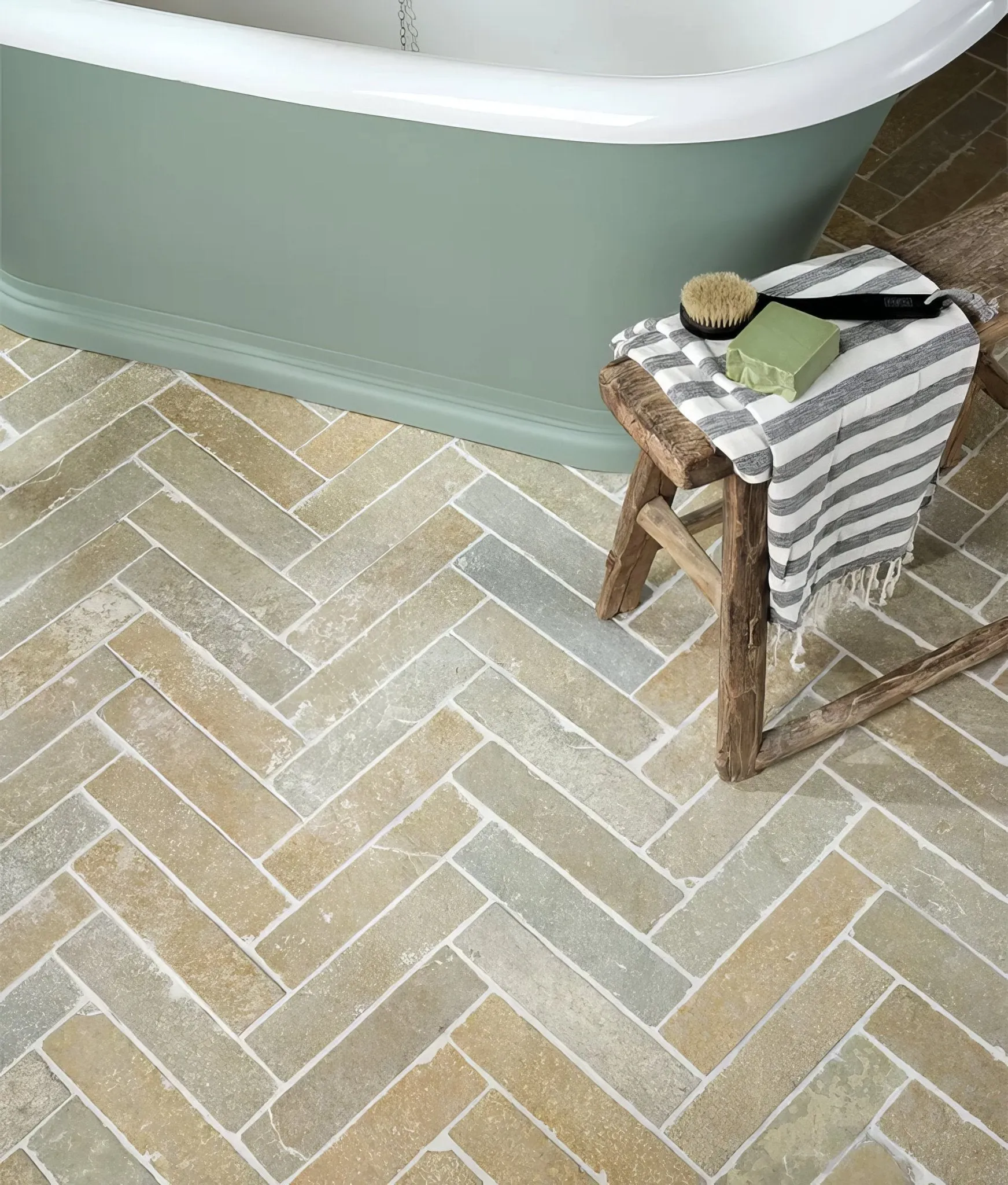 Farley Limestone Seasoned Finish Parquet