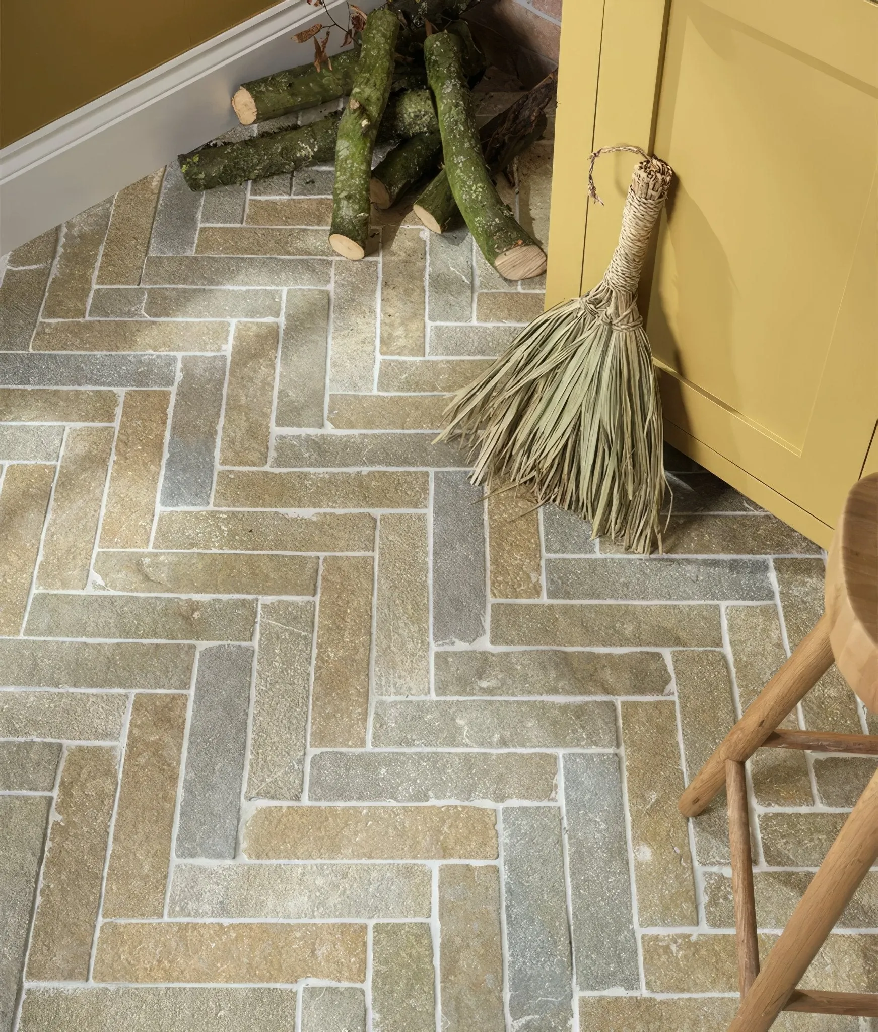 Farley Limestone Seasoned Finish Parquet