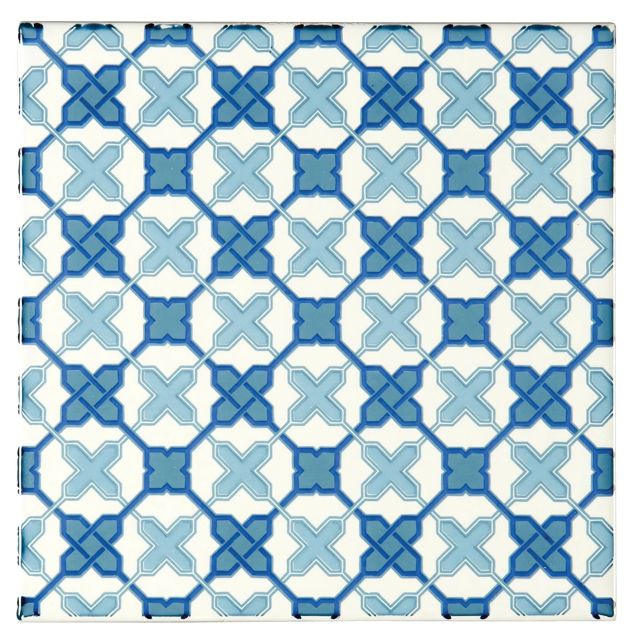 Filigree Blue on Brilliant White