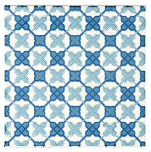 Filigree Blue on Brilliant White