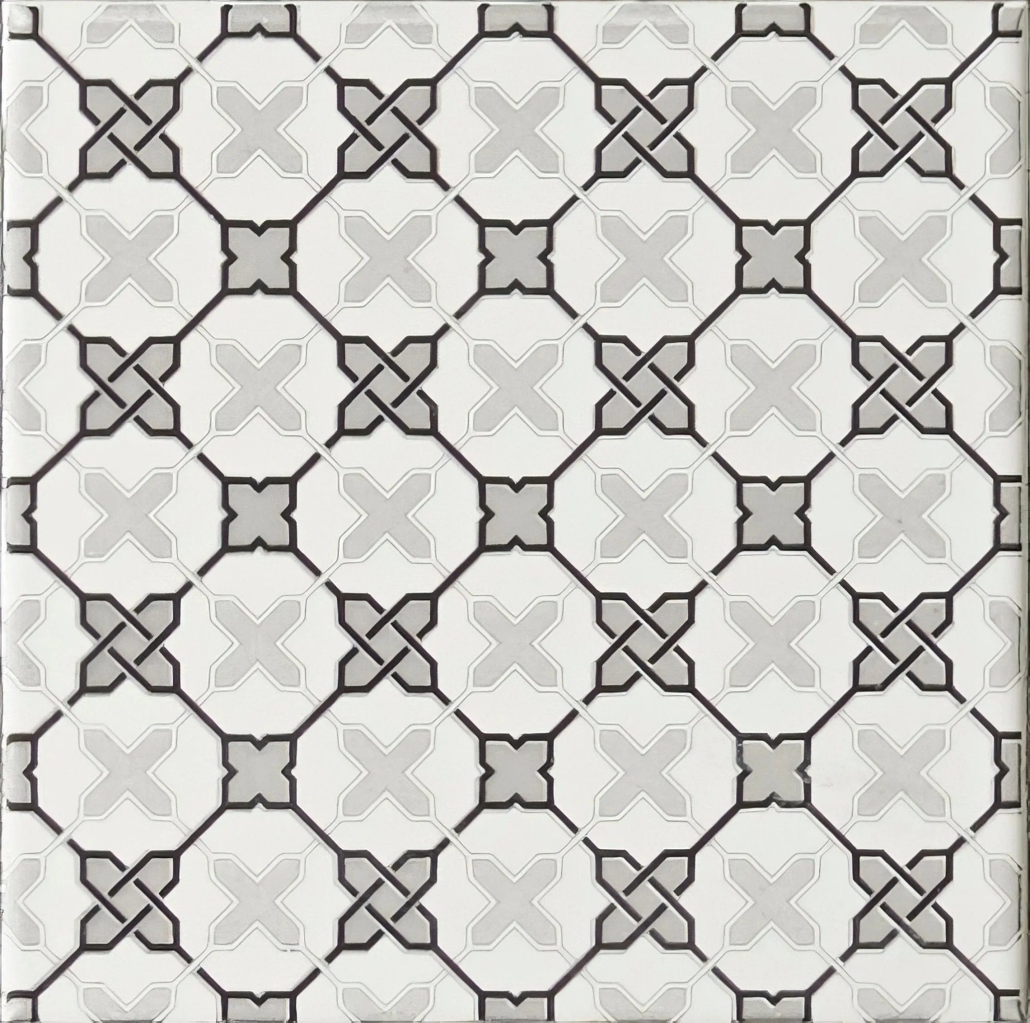 Filigree Grey on Brilliant White