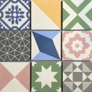 Handmade Patchwork Multi-Coloured Tile