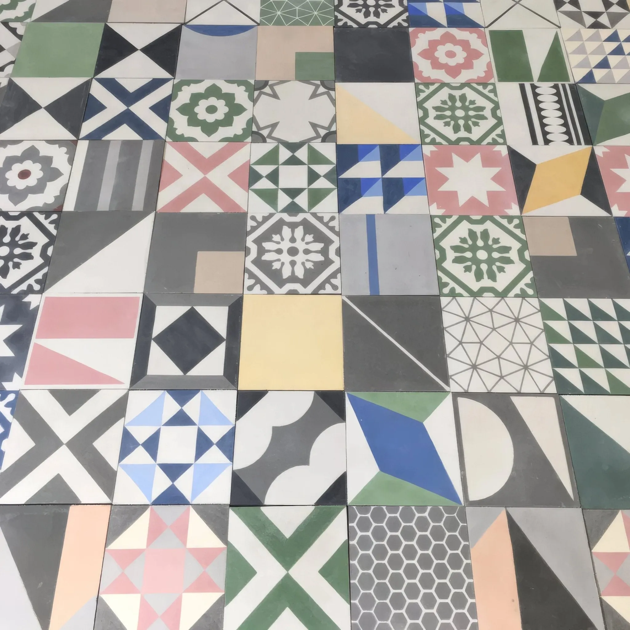Handmade Patchwork Multi-Coloured Tile