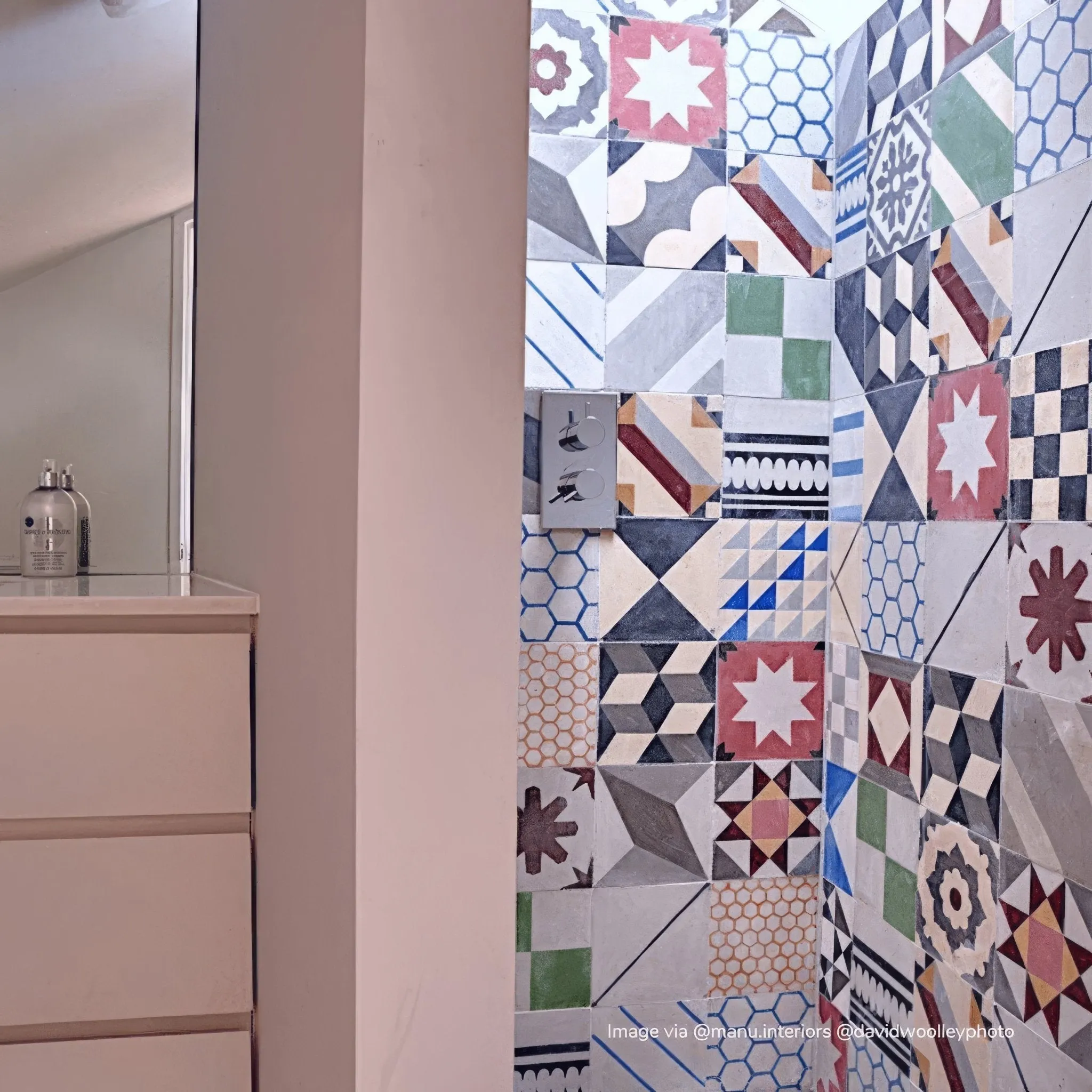 Handmade Patchwork Multi-Coloured Tile