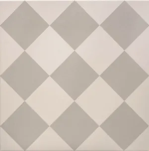 Harlequin Large Grey on Chalk