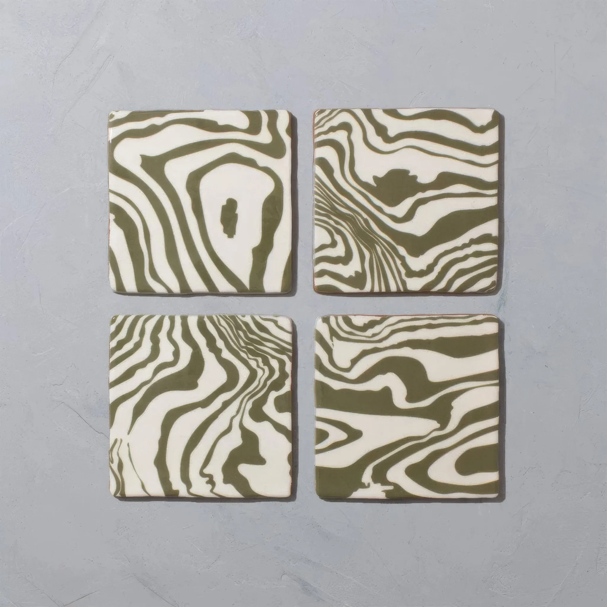 Henry Holland Studio Pour Green Glazed Square