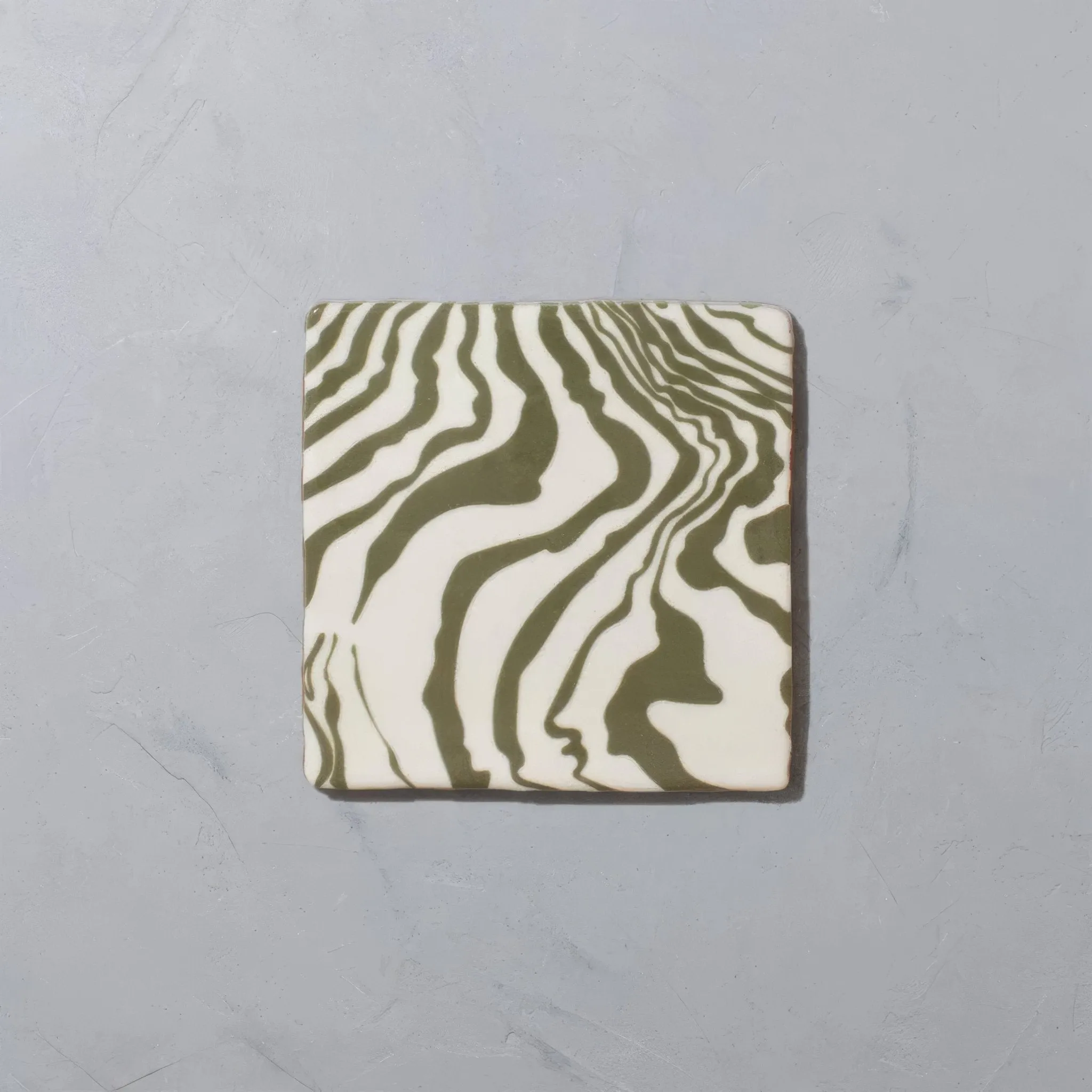 Henry Holland Studio Pour Green Glazed Square