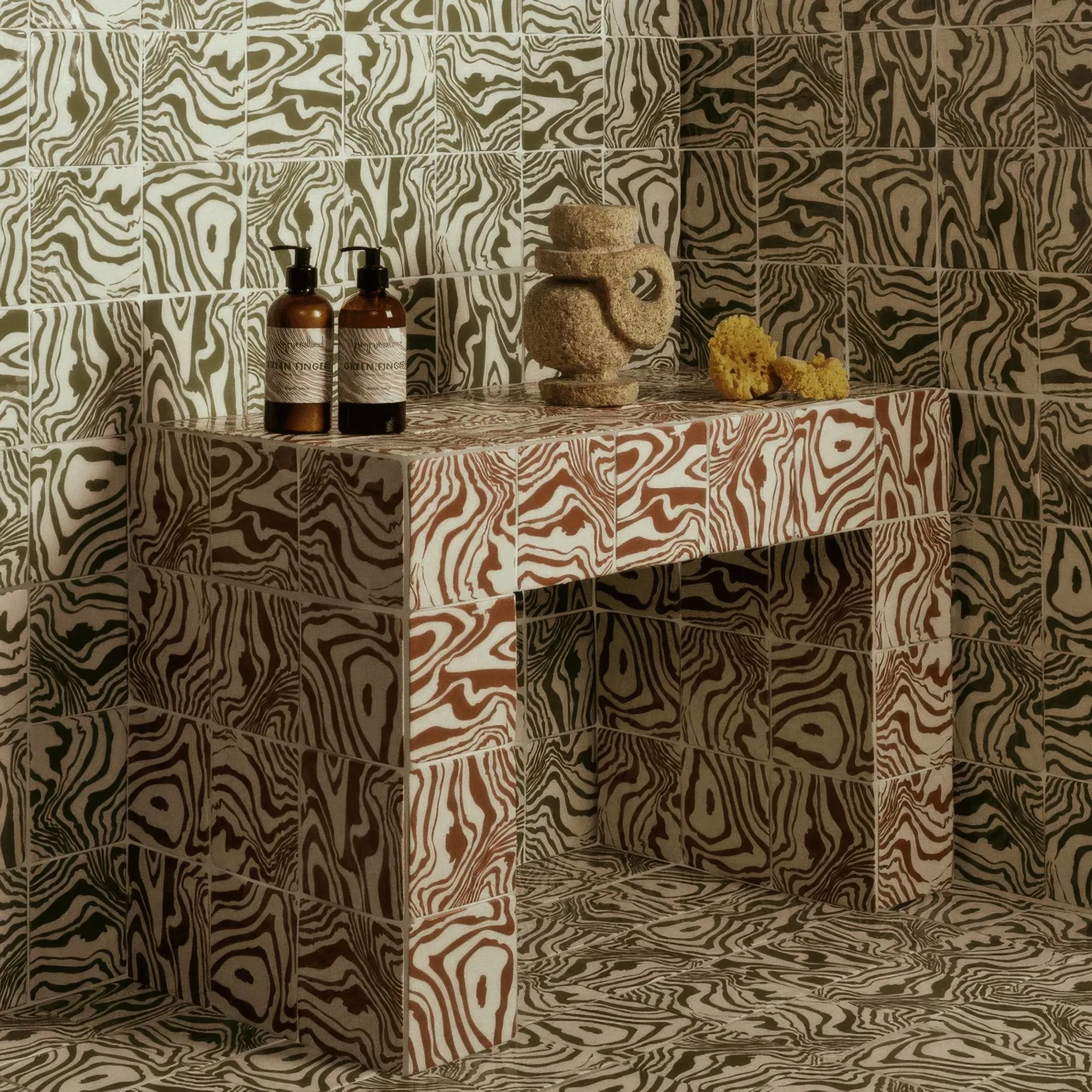 Henry Holland Studio Pour Green Glazed Square