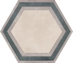 Hexagon Beige Framed