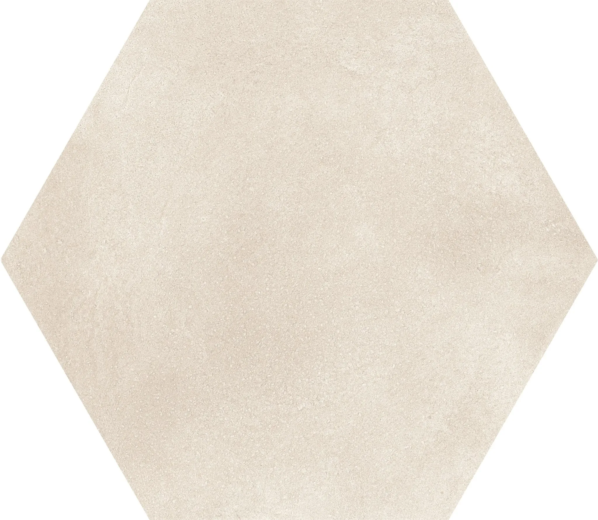 Hexagon Beige Plain