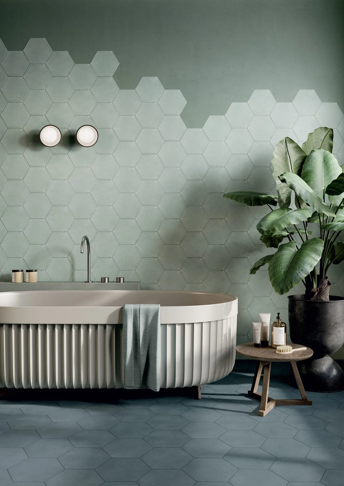 Hexagon Green Plain