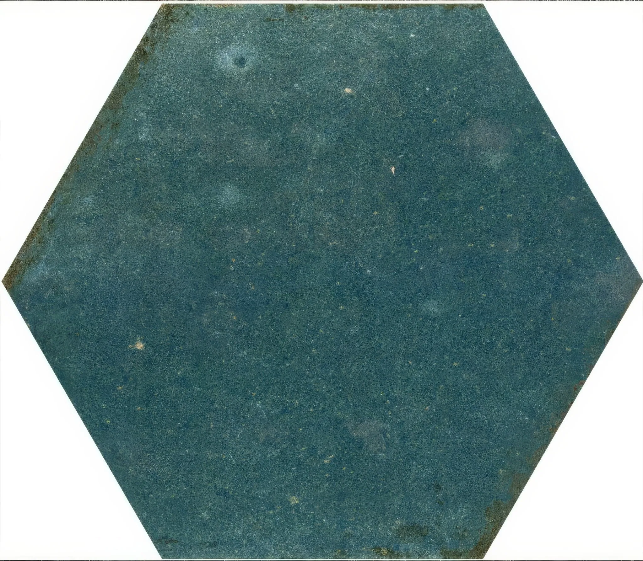 Hope Blue Hexagon Gloss Ceramic Wall