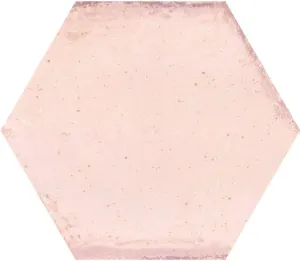 Hope Rose Hexagon Gloss Ceramic Wall