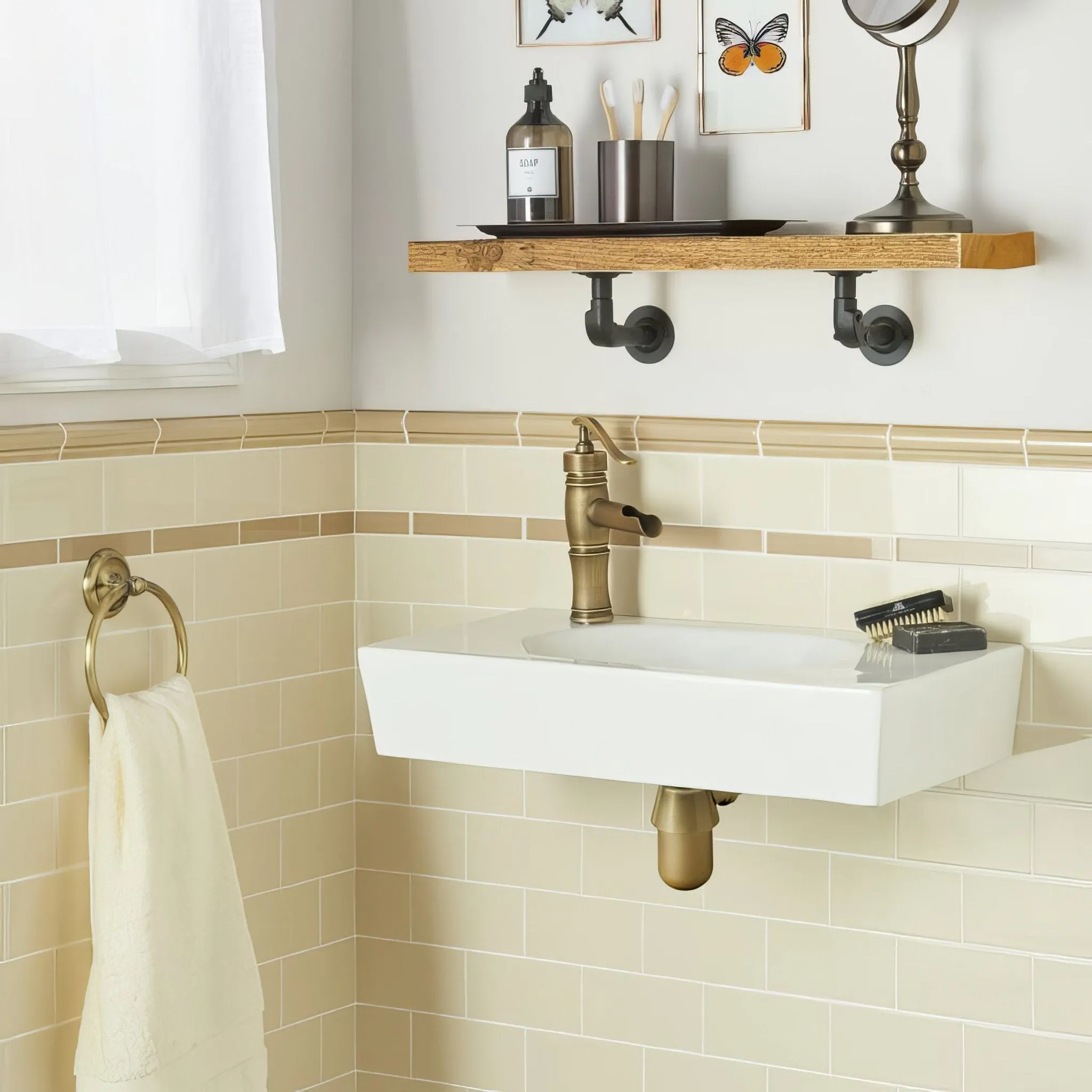 Ivory Half Tile