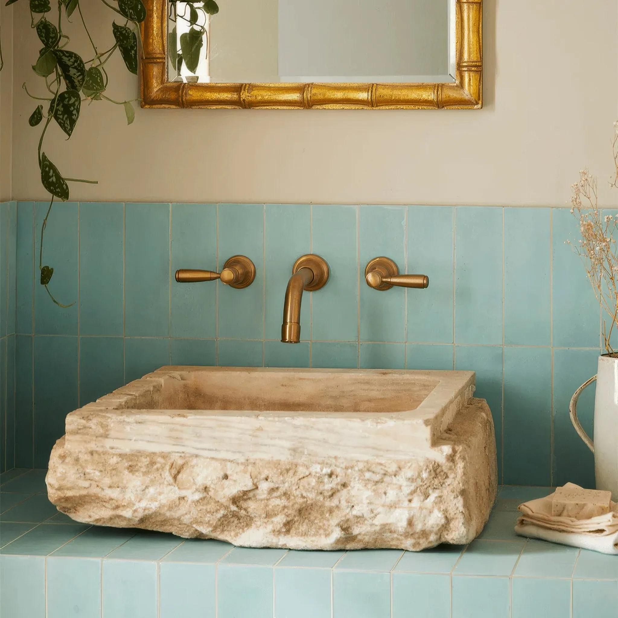 Jade Herringbone Tile