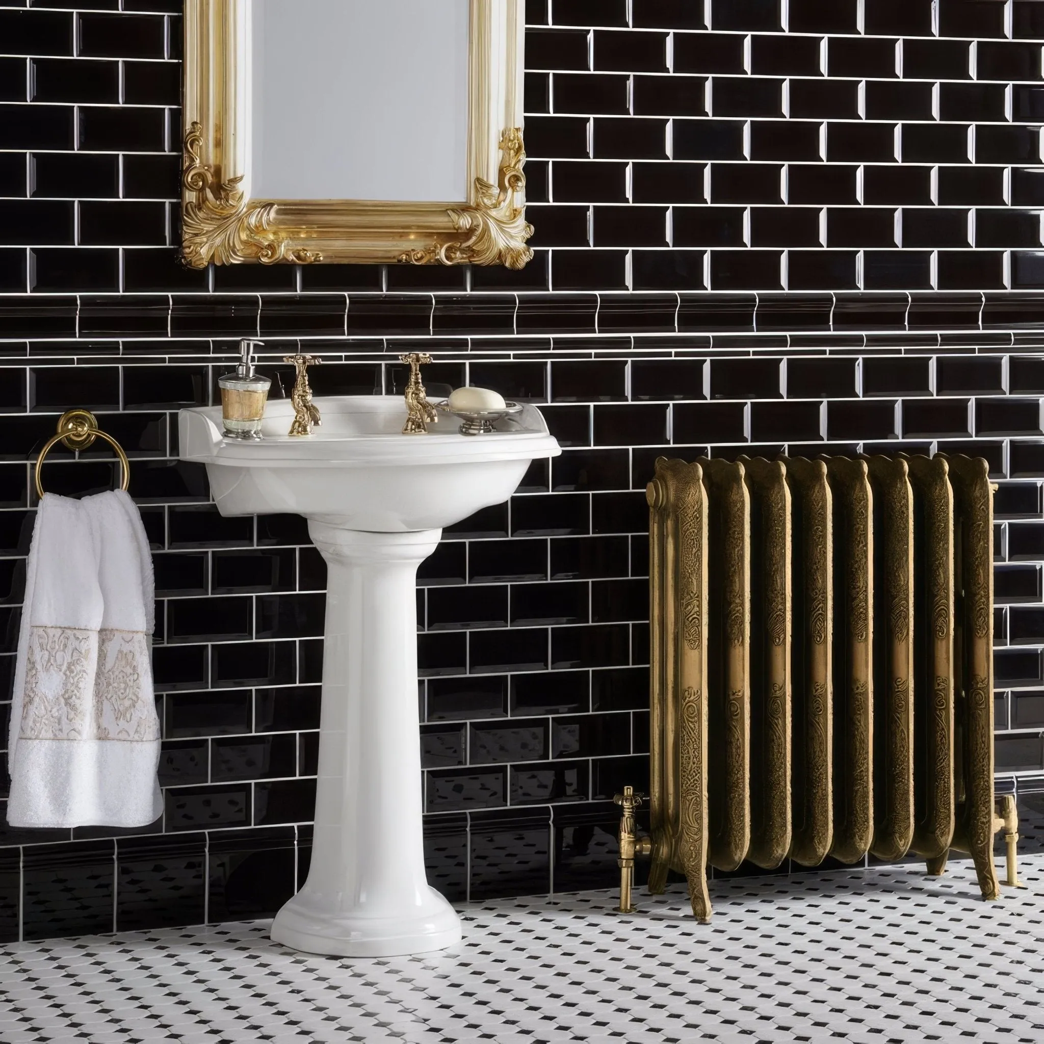 Jet Black Metro Bevelled Tile