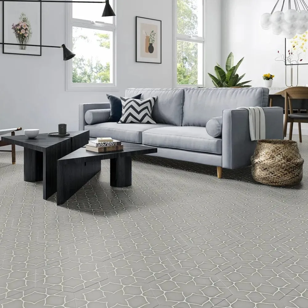 Kerala Hexagon Grey